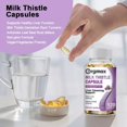 Organic Vitamin Milk Thistle Extract 120 Capsules Extra Strength Liver Cleanse