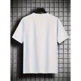 thumbnail image 2 of New Letter Print Men's Round Crew Neck Short Sleeve Tee, Fashion Street Style Breathable T-Shirt, Casual Comfy Top For Spring Summer Holiday Leisure Vacation Men's Clothing As Gift, Casual Sporty Tee, 2 of 6