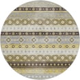 thumbnail image 2 of Addison Rugs Dream Shag Premium Machine Washable Transitional Tribal, Diamond Gilded Round Rug, 8' x 8', 2 of 8