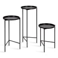 thumbnail image 1 of Kate and Laurel Ulani Modern Nesting Table, Set of 3, Black, Sophisticated End Tables for Display and Storage, 1 of 10