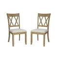 thumbnail image 7 of Tina's Home Solid Wood Dining Chairs Set of 2, Farmhouse  Upholstered Armless Side Chairs Crossing High Back Living Room Kitchen, 7 of 7