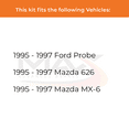 thumbnail image 2 of MAX Advanced Brakes - Rear Brake Kit For 1995-1997 Mazda 626| Carbon Ceramic Brake Pad and Rotor Kit| Daily Driving OE Replacement Brake Rotors, 2 of 9