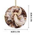 thumbnail image 3 of CSEONE Christmas Tree Decorations, Vintage Plastic Paper-Cut Hanging Decor for Holiday Wreath Mantel, Brown White Classic Pairs European Style Festive Home Decor, Black, 3 of 9