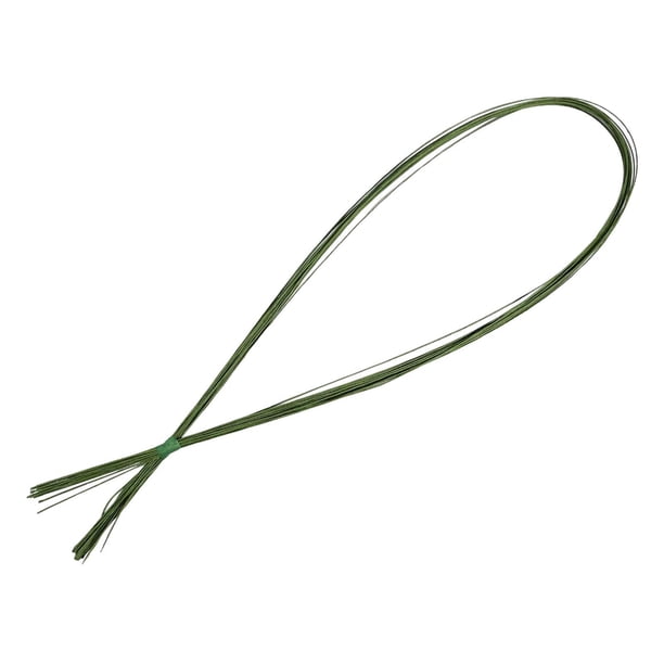 Alambre para tallo floral, longitud del alambre de floristería: 39,37 pulgadas, accesorios, flores artificiales. Verde 16 Piezas