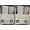 Ivory, variant on Set of 2 Stetson Botanical Embossed Velvet with Foil Print, Grommet Top Curtain Drapery Panels, 84 Long, Grey