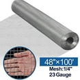 thumbnail image 3 of Amagabeli 48x100 Hardware Cloth 1/4 Inch Vinyl Coated Welded Cage 23gauge Fence Mesh Roll Garden Plant Supports Poultry Netting Square Chicken Wire Snake Fencing Gopher Racoons Rabbit BG484, 3 of 8