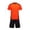 Orange, variant on Bovxnpu Boys' Short Sets Boys Soccer Uniform Sets Short Sleeve V-Neck Solid Performance Sports Sets Summer Outfits