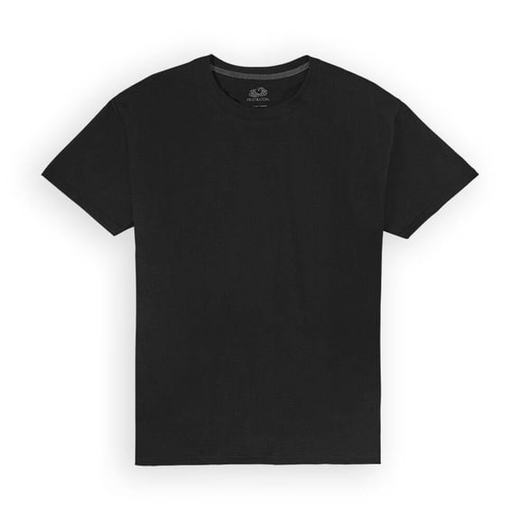 Playera Fruit Of The Loom para Hombre, Cuello Redondo Manga Corta Negro Talla EG