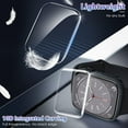thumbnail image 3 of Dteck 2 Pack Tempered Glass Screen Protector for Apple Watch Series 10 42mm /Series 11, Auto-Dispersion Full Coverage 3D Cover Waterproof Bubble Free HD Clear Film for iWatch Series 10 42mm,Clear, 3 of 6