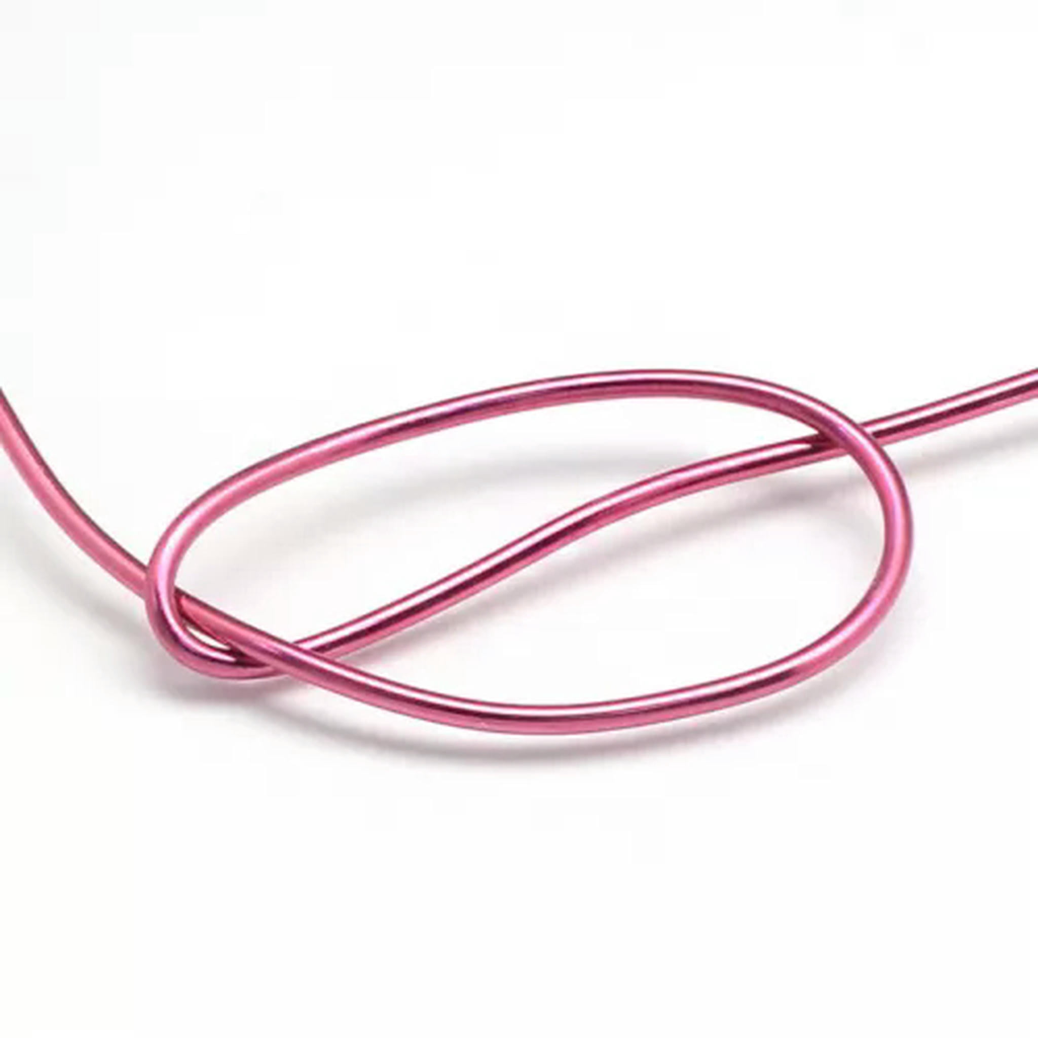 U8MO 500g Aluminum Wire Jewelry Beading Craft Wire 12/15/18/20 Gauge 0.8/1/1.5/2mm-Cerise-1mm