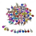 thumbnail image 6 of 100pcs Glass Dangle Charm Pendants Mixed Color Vintage Pendants for DIY Earrings Necklace Jewelry Making, 6 of 8