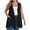 Black, variant on Lenpel Women's Plus Size Cardigans Lightweight Sleeveless Open Front Casual Cardigans Fashion Summer Vests with Pockets
