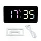 thumbnail image 1 of Reloj despertador digital LED con espejo, automático, fotosensible, con carga USB y alarmas duales para el hogar, el dormitorio y la oficina., 1 of 14