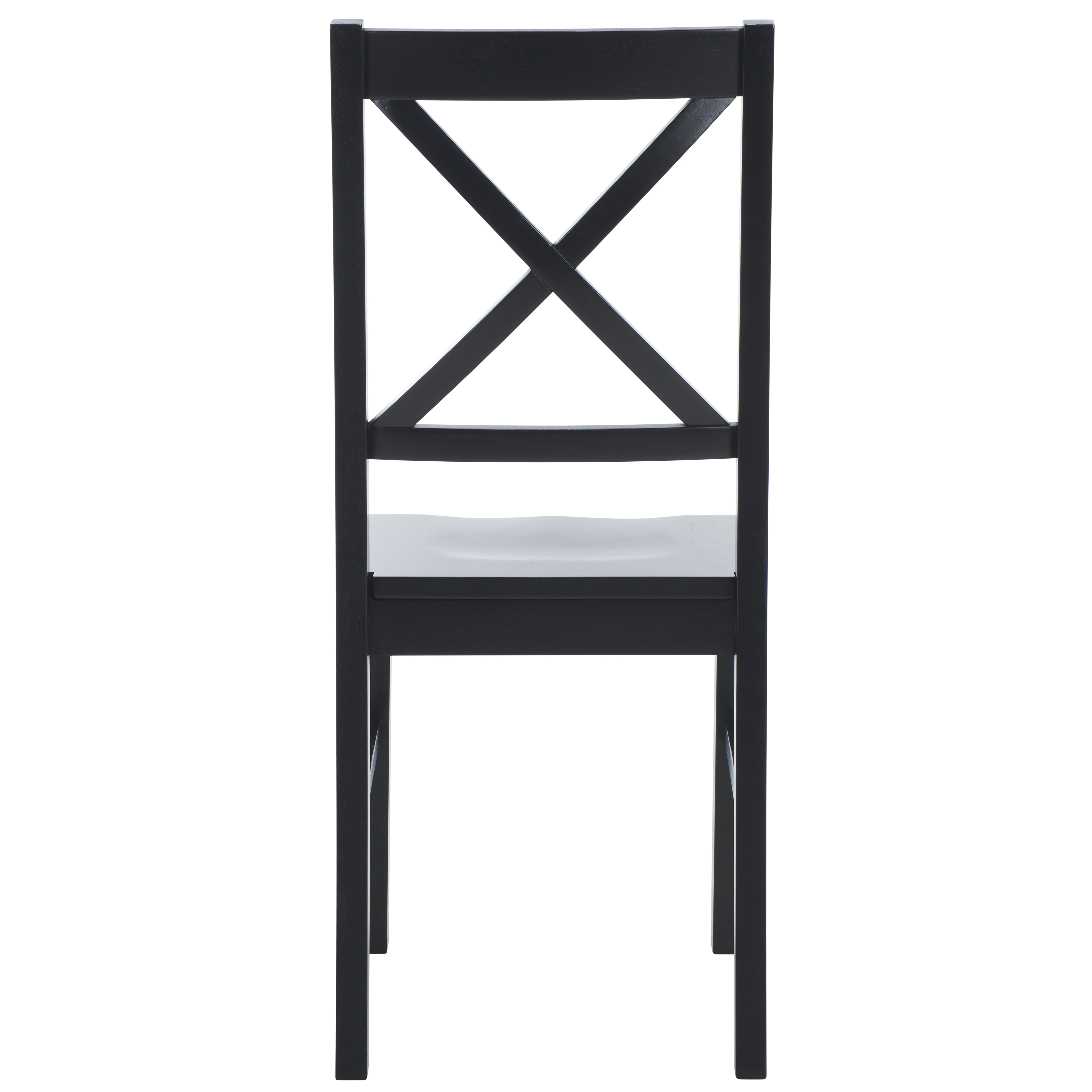 Safavieh Akash Traditional Rubberwood Dining Side Chairs, Black (Set of 2)