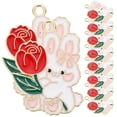 thumbnail image 2 of a polished and professional product description for your **10pcs Cartoon Bunny Charm Pendants**:\n\n \n\n**10pcs Cartoon Bunny Charm Pendants – Durable, 2 of 4