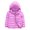 Purple, variant on 2-11Y Boys Girls Puffy Jacket Toddler Lightweight Hooded Winter Down Coat Zipper Quilted Warm Ski Snow Outerwear Orange
