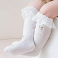 thumbnail image 2 of Baby Knee High Socks Non Slip Socks Lace Ruffled Long Stockings for Infants Toddlers Kids Boys Girls Spring Autumn, 2 of 8