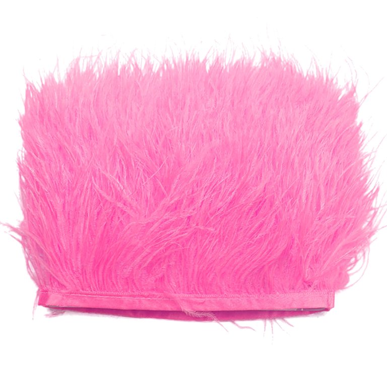 EUBUY Ostrich Feather Scarf DIY Craft Family Dance Wedding Party Halloween  Costume Accessories Feathers Pink 