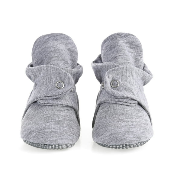 Ella Bonna Soft Baby Shoes, Cotton Baby Booties, Gray, 0-6 Months