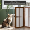thumbnail image 6 of Red Lantern 2 ft. Short Desktop Double Cross Shoji Screen - Walnut - 6 Panels, 6 of 8