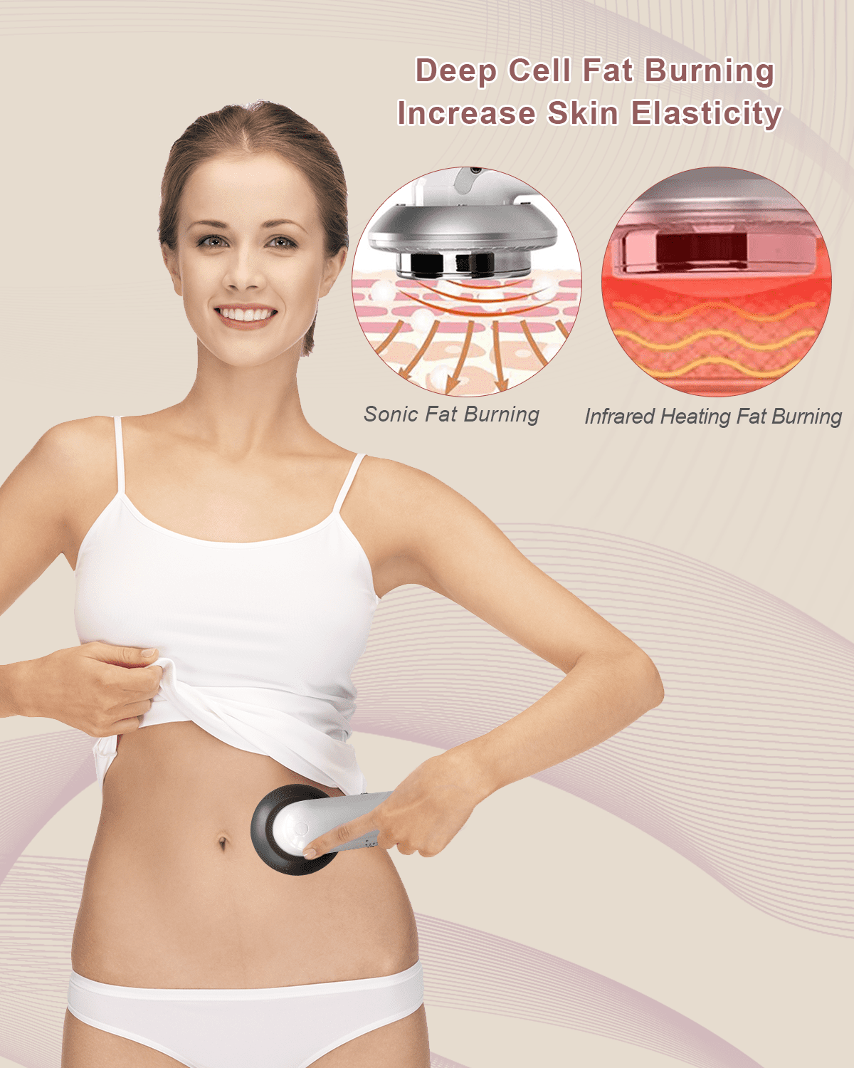 ボディ・フェイスケア 3 IN 1 SLIMMING MACHINE Cavistar2000 3 in 1 Body Slimming Device: Sculpting Machine, Belly/Back/Face