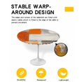thumbnail image 2 of nqOlkjepod Burnt Orange Round Tablecloth, Fitted Table Cover with Elastic for 36"-44" Round Tables, Modern Gray Geometric Oil Painting Abstract Table Cloth Dinning Party Waterproof Tablecloths, 2 of 6