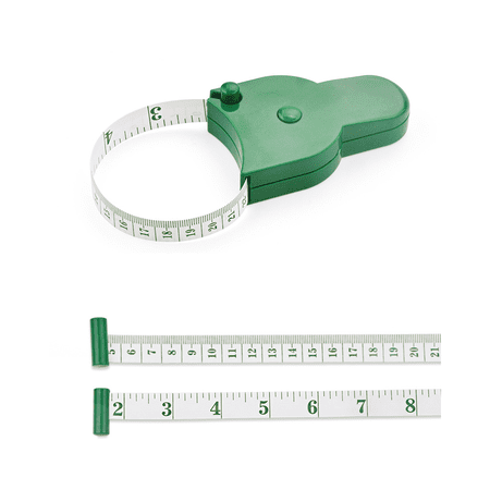 Mètre Ruban Couture 2 Mètres - Mini Ruban Rétractable, Double Face, Bouton Automatique, Compact (vert)
