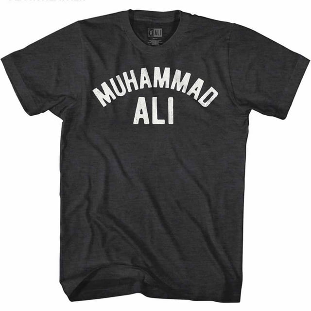 Muhammad Ali 60s Goat Greatest Boxer Black Heather Adult T-Shirt Tee