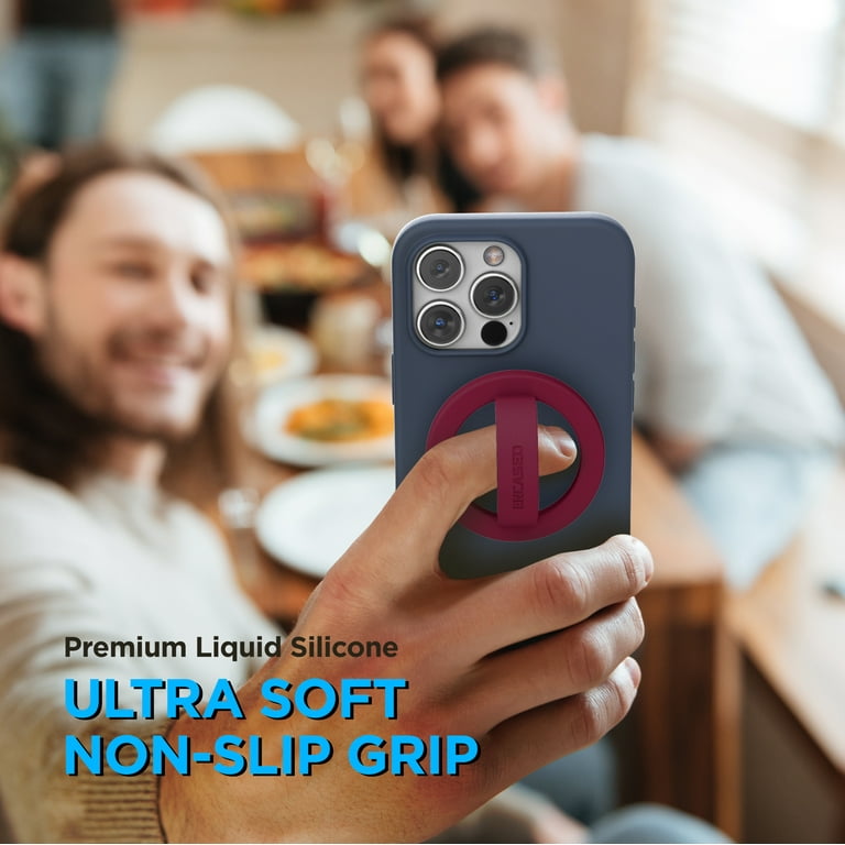 Supporto Magnetico Ultra-Sottile Per Cellulare Con Anello In Silicone - Grip Universale Per IPhone E Smartphone, Adesivo Per Custodia Non Magnetica (Rosa) - 4