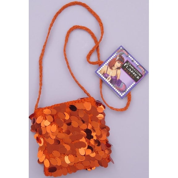 Sequin Flapper Bag-Red