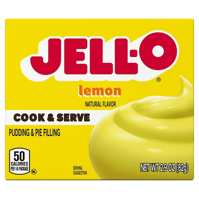Jell-O Lemon Cook & Serve Pudding & Pie Filling Mix 2.9 oz Box