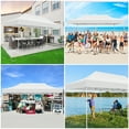 thumbnail image 6 of SANOPY 10' x 20' Heavy Duty Pop up Canopy with 6 Removable Sidewalls, Outdoor Waterproof & Party Wedding Gazebo with Roller Bag, 4 Sandbag, White, 6 of 8