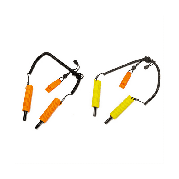 Retractable Ice Pick Ice Fishing Safety Pick Ice Breaking Accessories Fishing Rescue Safety Cone Ice Fishing Orange