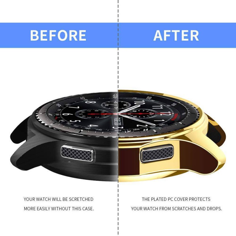 Smart Watch Case Cover for SamSung Gear S3 Galaxy Watch 46mm 42mm Soft TPU  Plated All-Around Protective Cases Shell Frames Gold 46mm - Walmart.com