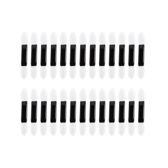 Cepillo de sombra de ojos de esponja de doble punta desechable de 100 Uds., Aplicadores de sombra de ojos con punta, cepillos cosméticos