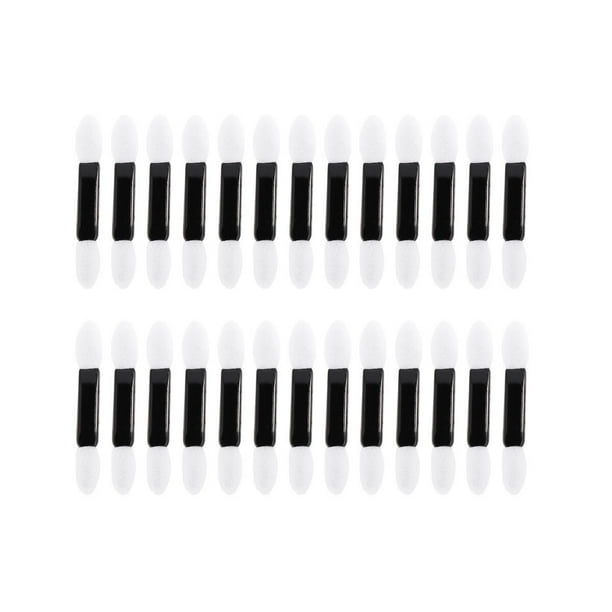 EeaseMX 100 pinceles aplicadores de esponja desechables de doble cara para sombra de ojos, con punta ovalada, para maquillaje, para mujeres y niñas.