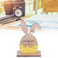 Mkoaceer Cute Wooden Rabbit Ornament Bunny Decorations for Birthday