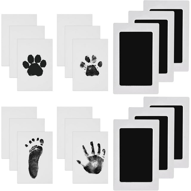 YISITIAN Inkless Baby Handprint Kit, Complete Hand and Footprint Keepsake Set with Cards and Pads, Safe Non-Toxic Memory Creation for Newborns, Infants, and Family Pets AZ1014-4475