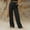 Black, variant on Dasayo High Rise Pants Women Beach Palazzo Beige Straight-Leg Trousers Drawstring Solid Flowy Pants Women's Sweatpants L