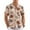 Brown Palm Leaf, variant on Men's Hawaiian Shirt Short Sleeve Floral Button Down Shirts Tropical Holiday Beach Shirts
