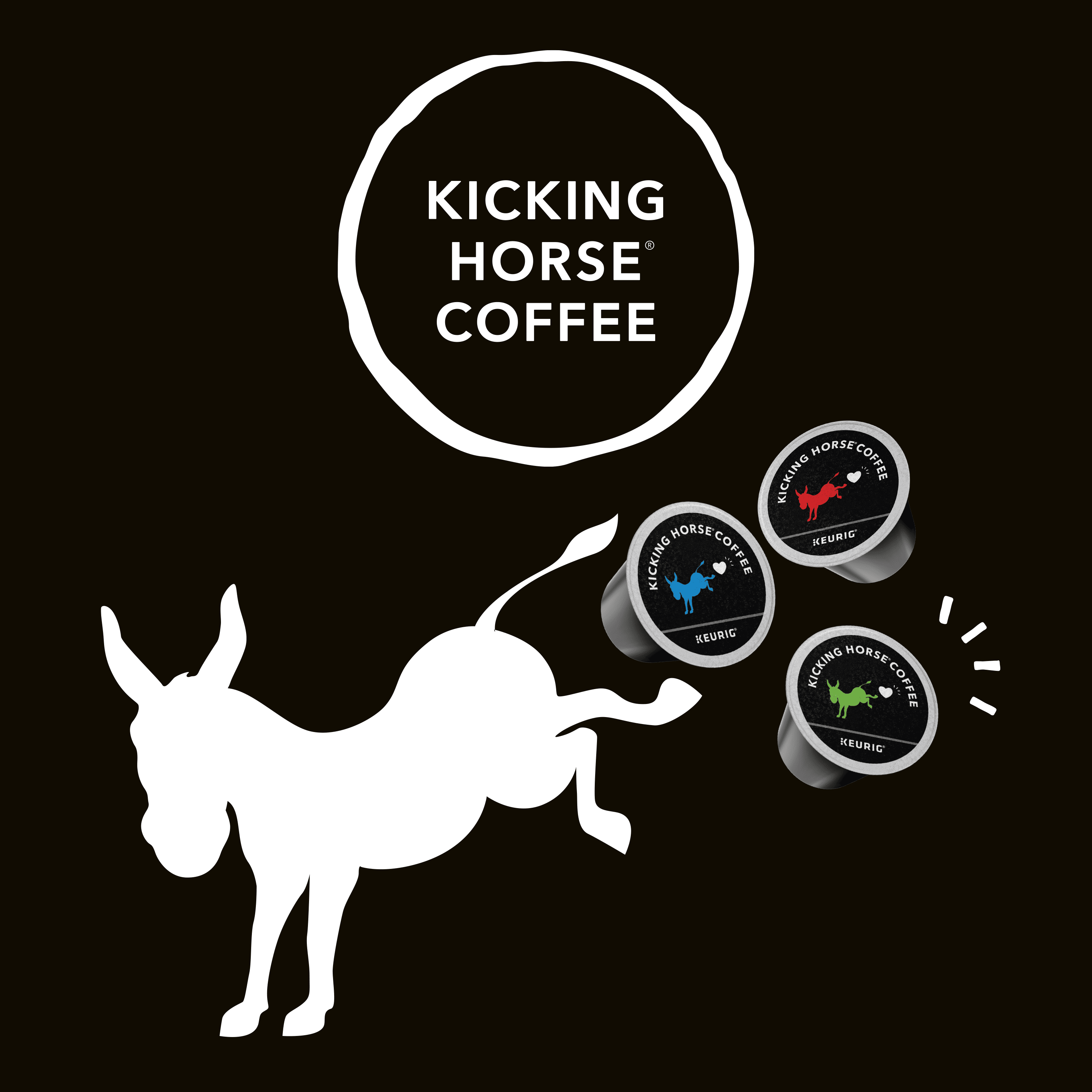 Kicking Horse Kick Ass, Dark Roast, K-Cup Coffee Pods, 10 Count, 10 Count