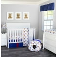 thumbnail image 1 of Pam Grace Creations Bears & Balloons Crib Bedding Set, Dark Blue/Red/Yellow, 1 of 1