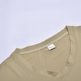 thumbnail image 5 of Bibifish Mens T-Shirts Solid Color Wide V Neck Tee Tops Long Sleeve Basic Daily Tees, 5 of 5