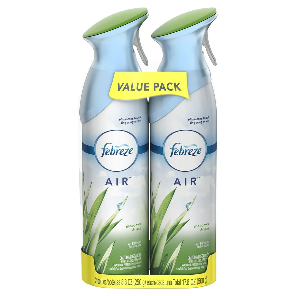 Febreze AIR Effects Air Freshener, 2Pack, Meadows & Rain, 17.6 oz