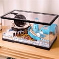 thumbnail image 5 of Large Panoramic Transparent Hamster Cage for Golden Bear, Spacious Habitat, 5 of 6