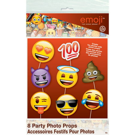 Emoji Photo Booth Props, 8pc