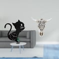 thumbnail image 2 of Reloj de pared con forma de gato, bonito reloj de pared para guardería, sala de juegos, escultura de pared interior, cabeza de de resina, decorac, 2 of 8