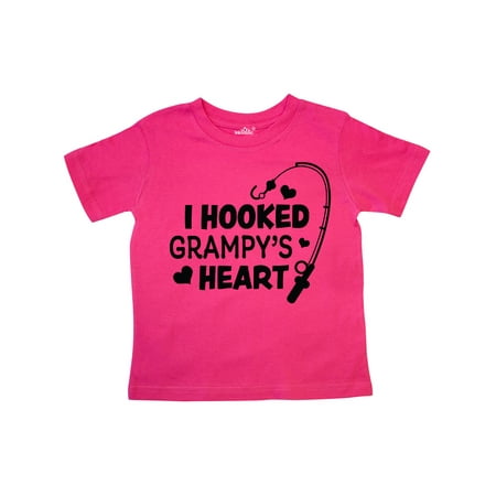 

Inktastic I Hooked Grampy s Heart with Fishing Rod Gift Toddler Boy or Toddler Girl T-Shirt