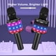 thumbnail image 5 of BONAOK Micrófono de karaoke inalámbrico Bluetooth con luces LED, micrófono portátil 4 en 1 con altavoz, reproductor de karaoke, canto, juguetes de fiesta en casa, regalo de cumpleaños para niños, adul, 5 of 5