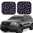 thumbnail image 2 of Uemuo Vintage Rose Printed 2 PCS Car Windshield Sun Shade, Auto Sun Heat and UV Rays Blocker, Foldable Automotive Front Window Sunshade Protector, 2 of 7